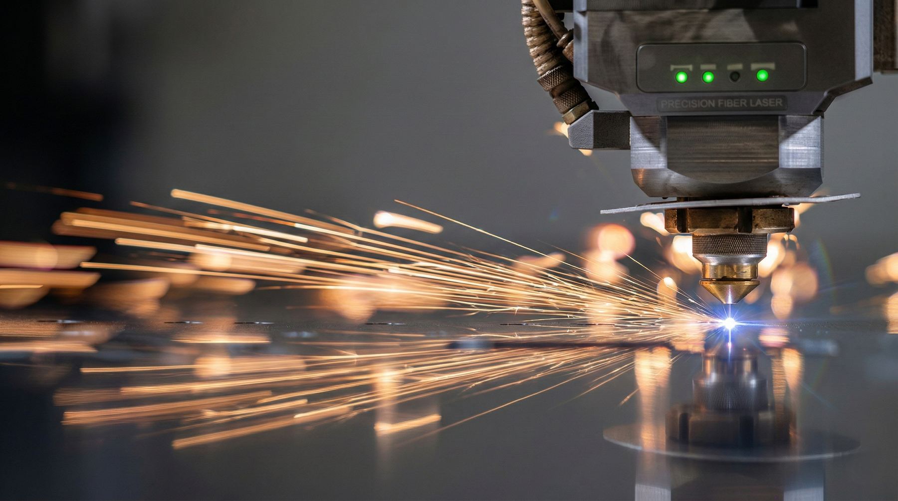 Precision fiber laser cutting head cutting sheet metal
